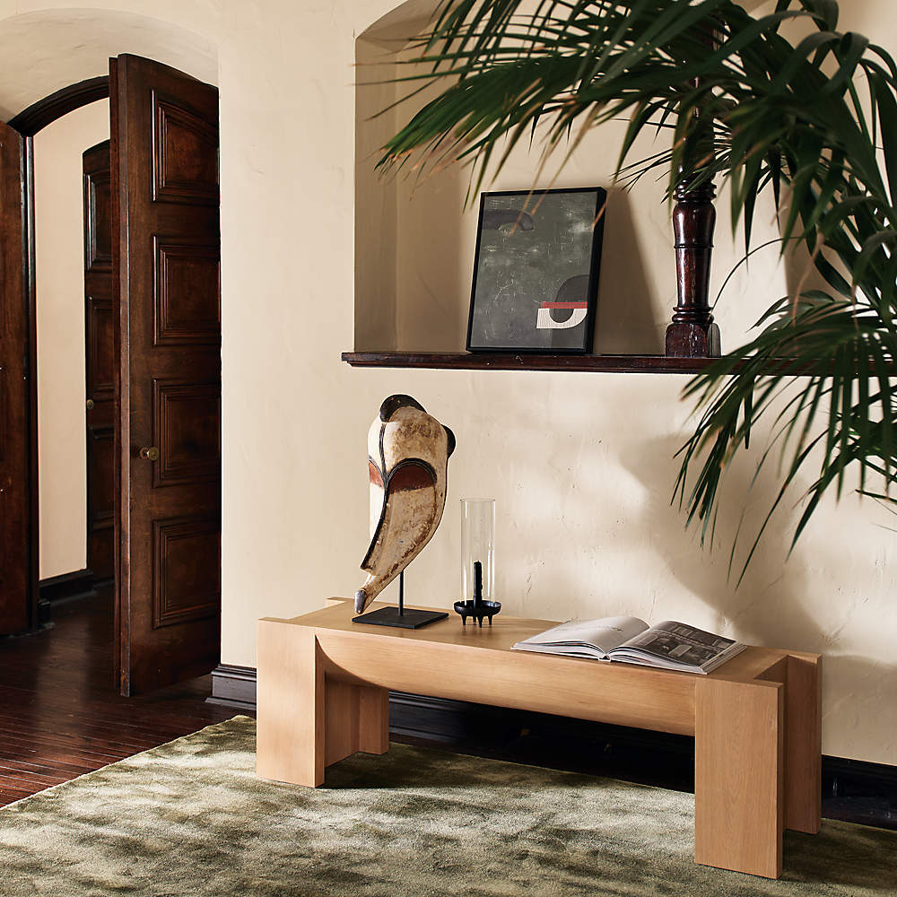 St. George Oak Wood Bench Large Reviews CB2