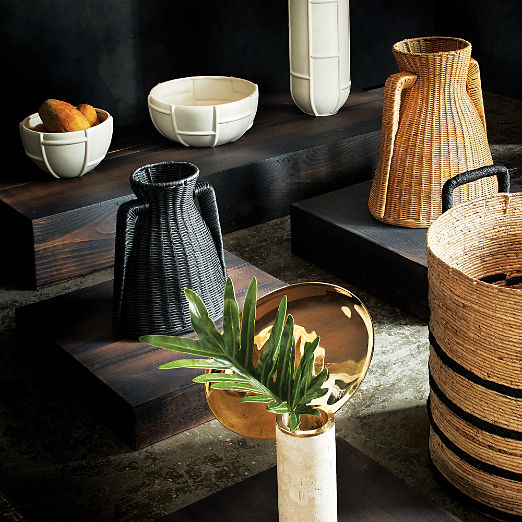 Luana Woven Black Vase Small