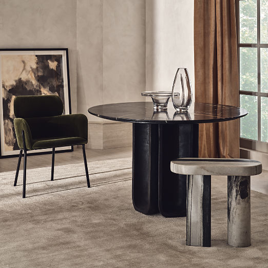 Azalea Green Velvet Dining Chair