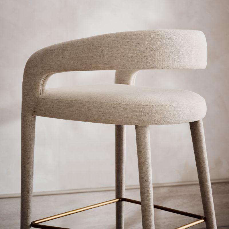 Lisette White Performance Fabric Counter Stool - image 3 of 9