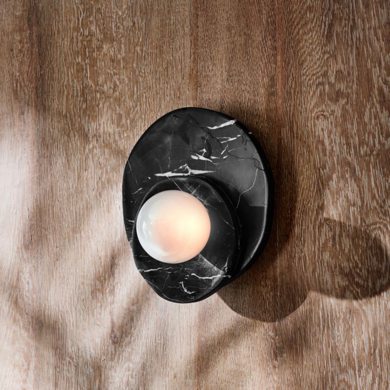 Astr Black Marble Wall Sconce - image 5 of 6