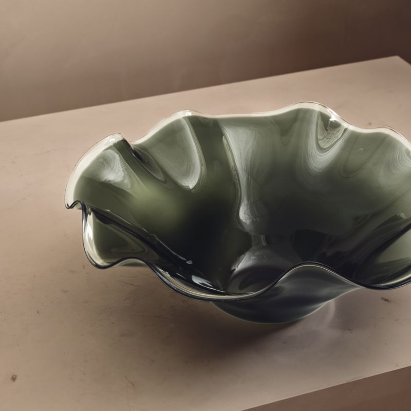 Semele Grey Smoked Glass Decorative Bowl - image 8 of 9