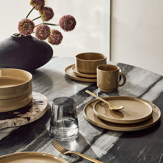 Darra Natural Recycled Stoneware Salad Plates Set of 4