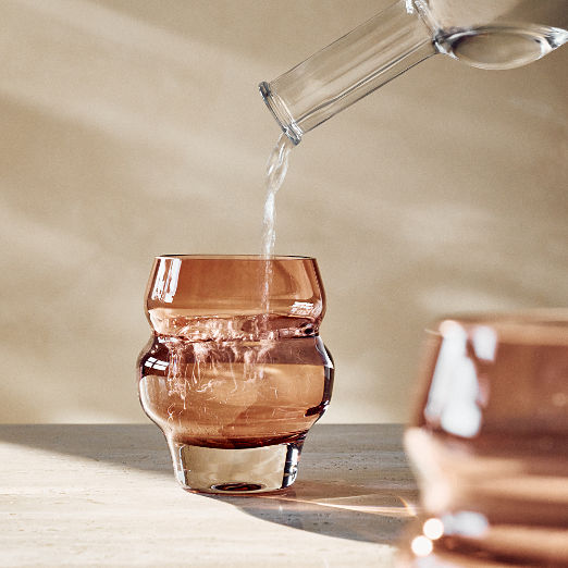 Omari Burgundy Double Old-Fashioned Glass