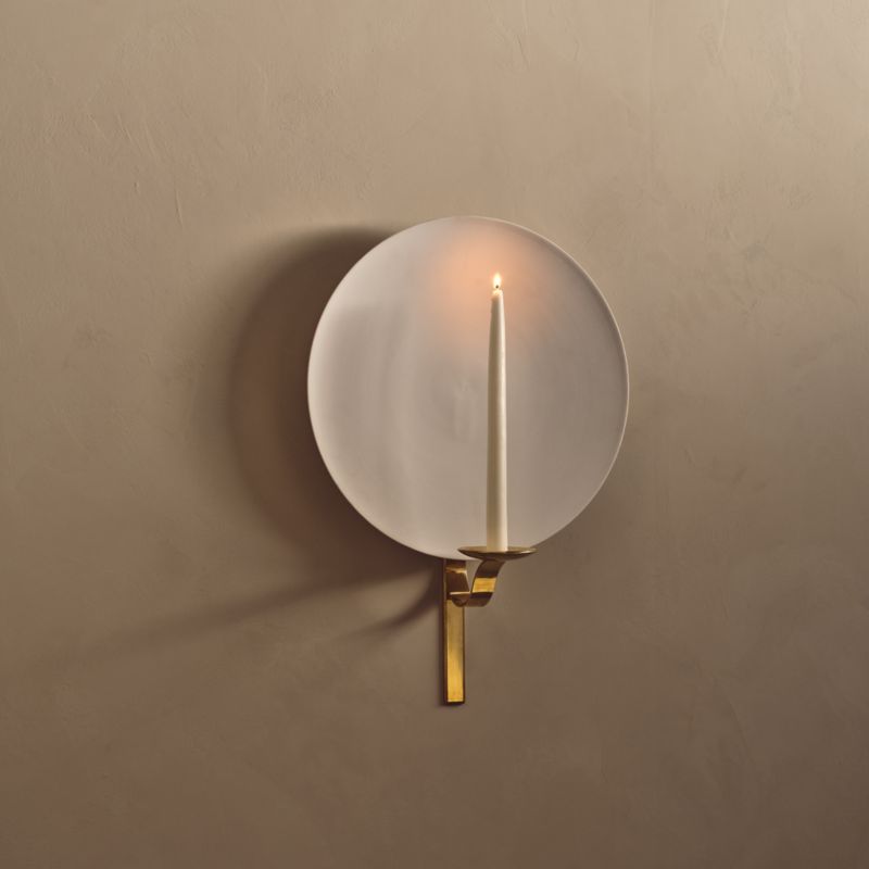 Parabola Bone China Wall Sconce Taper Candle Holder - image 4 of 5