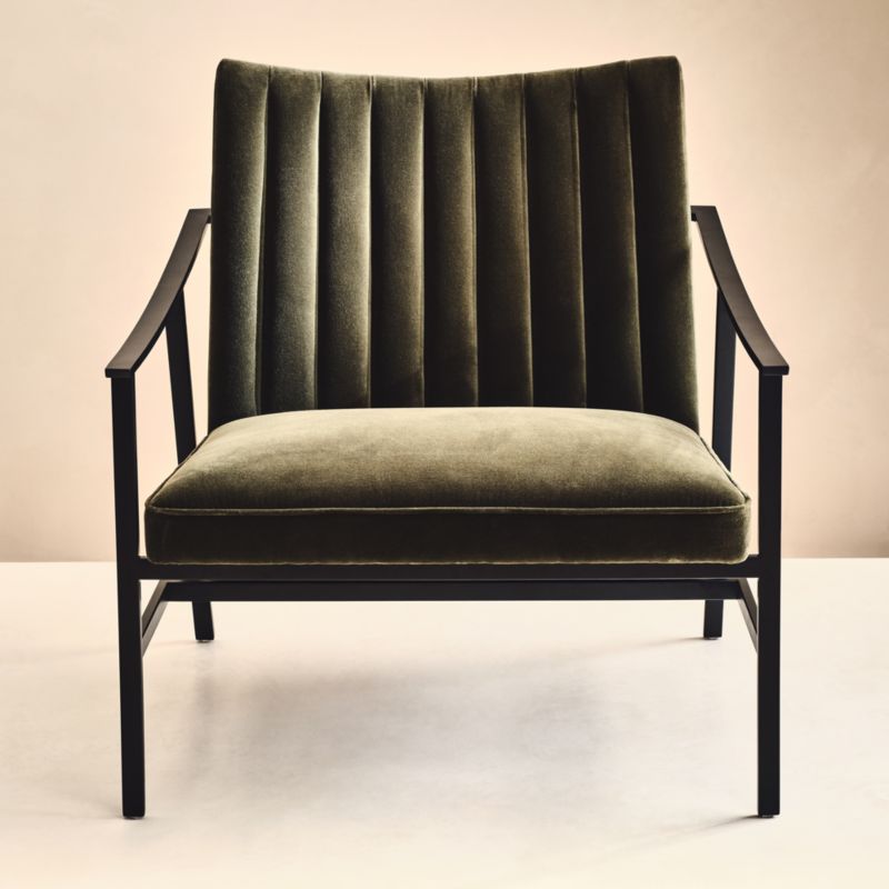 Blair Green Velvet Accent Chair by Paul McCobb - image 5 of 11