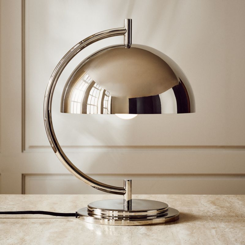 Melani Polished Nickel Dome Table Lamp - image 4 of 7