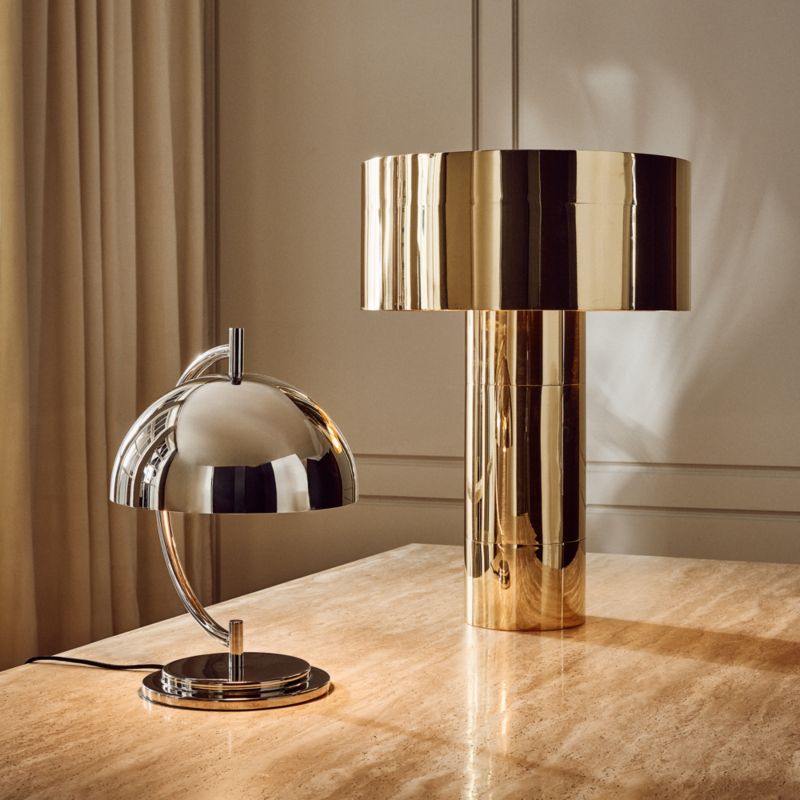 Melani Polished Nickel Dome Table Lamp - image 5 of 7