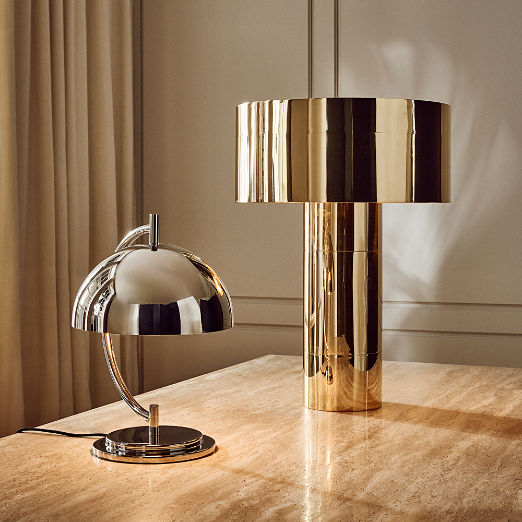 Elliat Unlacquered Brass Table Lamp