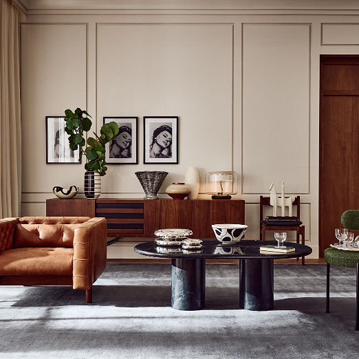 Liguria 51" Oval Black Marble Coffee Table with Black Marble Base by Gianfranco Frattini