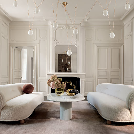 Leonne 90" Ivory Boucle Sofa by goop