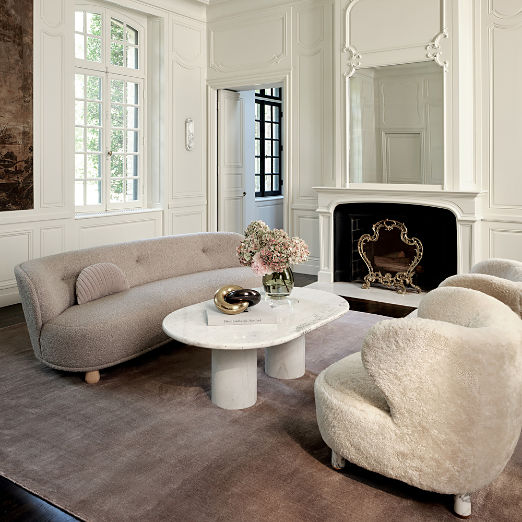 Leonne 90" Grey Boucle Sofa by goop