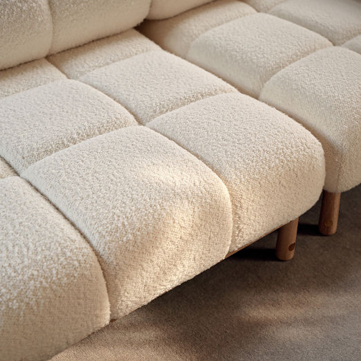 Sevigne 3-Piece Modular Ivory Boucle Sectional Sofa by goop