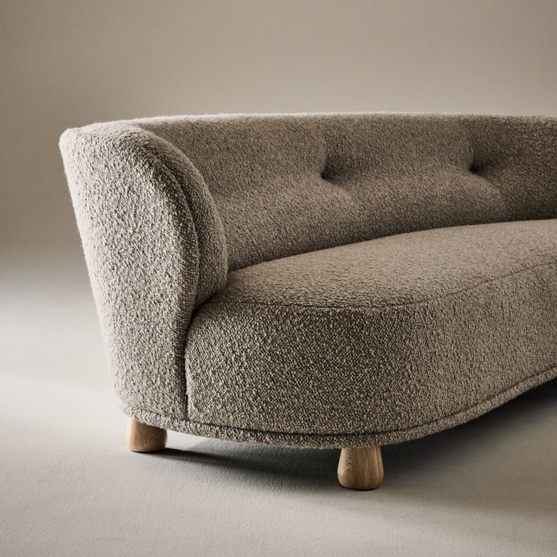 Leonne 90" Grey Boucle Sofa by goop - image 7 of 14