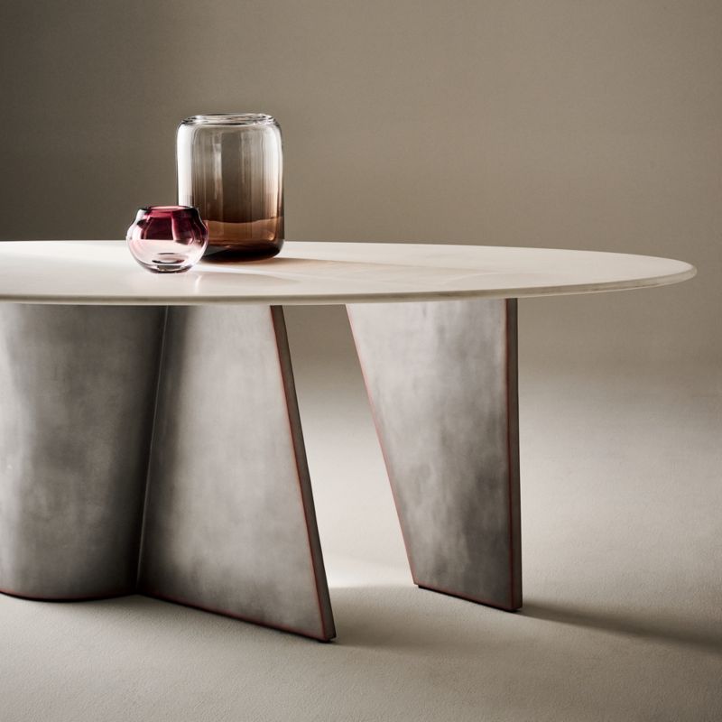 Bretagne 96" Resin and Metal Dining Table by goop - image 5 of 10