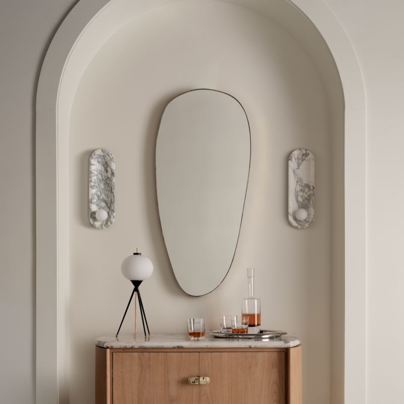 Claude Marble and Oak Wood Bar Cabinet by goop - image 5 of 15