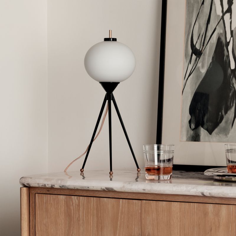 Montaigne Black Tripod Table Lamp by goop - image 6 of 9