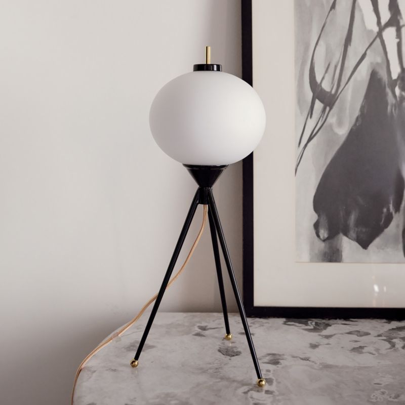 Montaigne Black Tripod Table Lamp by goop - image 7 of 9