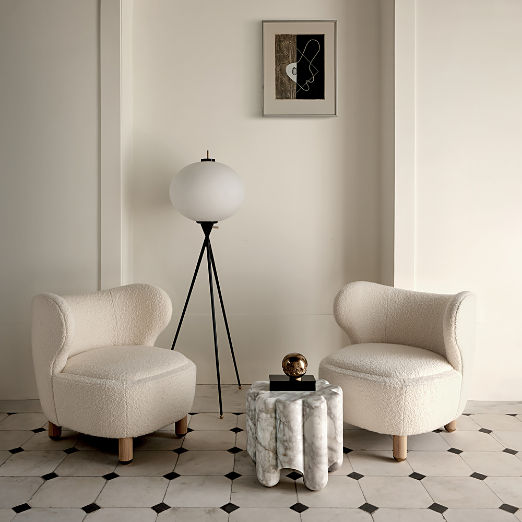 Nadine Ivory Boucle Accent Chair by goop