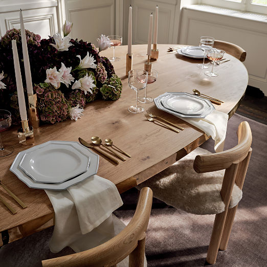 Cremieux White Ceramic Octagonal Salad Plate Set of 6 by goop