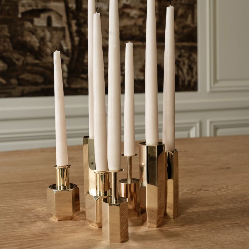 Celestine Brass Taper Candle Holder 4.5" by goop - image 6 of 8