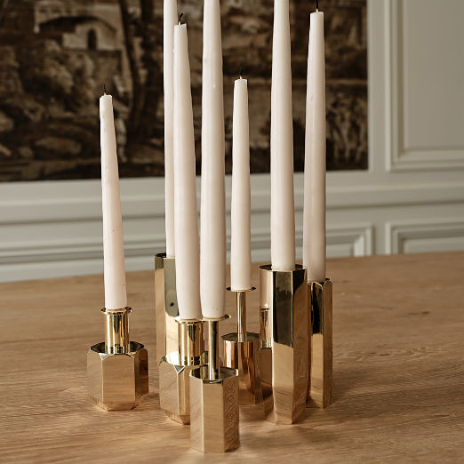 Celestine Brass Taper Candle Holder 4.5" by goop