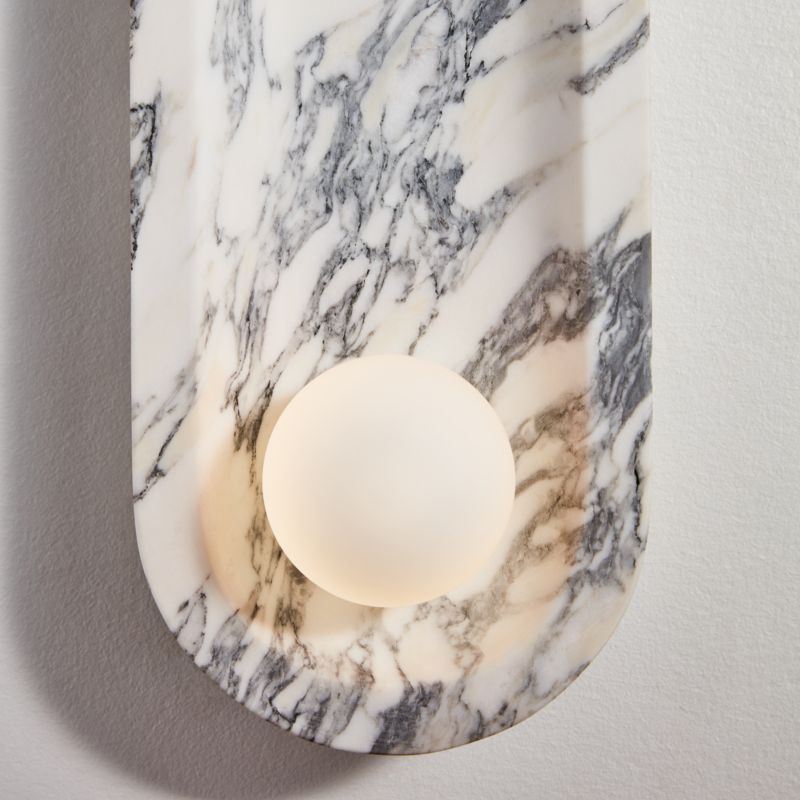 Roxane White Marble Wall Sconce by goop - image 9 of 13