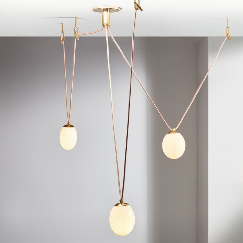 Augustine 3-Bulb Glass Chandelier by goop - image 9 of 10