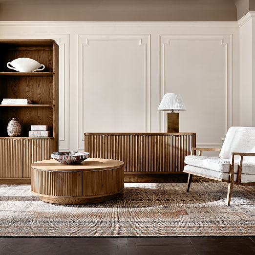 Davison 60" Fluted Warm Oak Media Console
