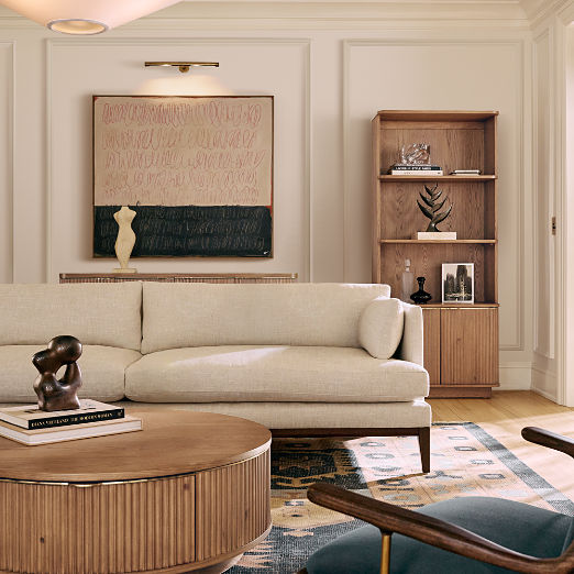 Davison Fluted Warm Oak Bookcase