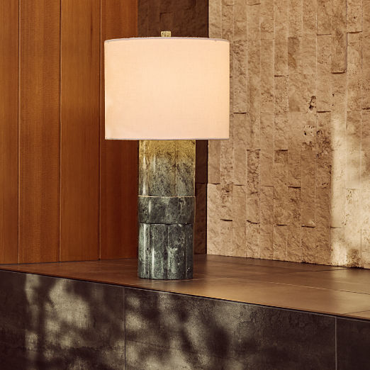Walden Green Marble Table Lamp Tall