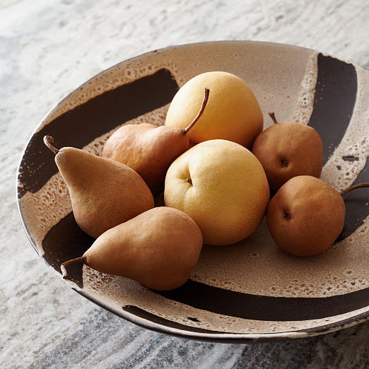 Adler Black Ceramic Pedestal Serving Bowl