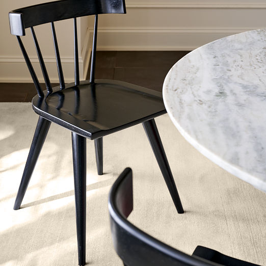 Essential Black Wood Dining Chair by Paul McCobb