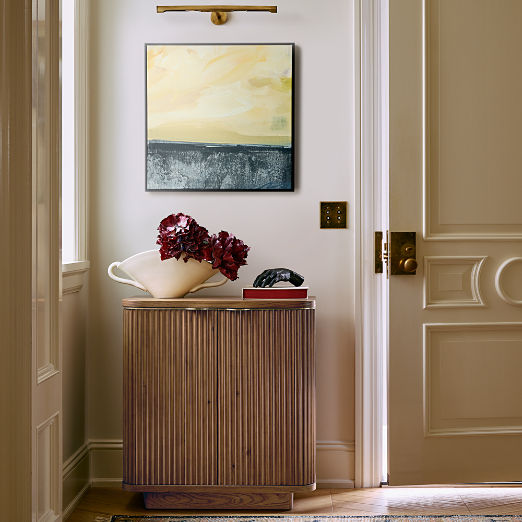 Davison 30" Fluted Warm Oak Cabinet