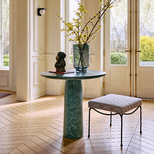 Babylon 30" Round Green Marble Bistro Table