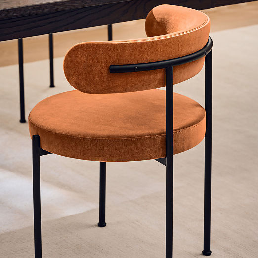 Inesse Smoked Amber Velvet Dining Chair Set of 4