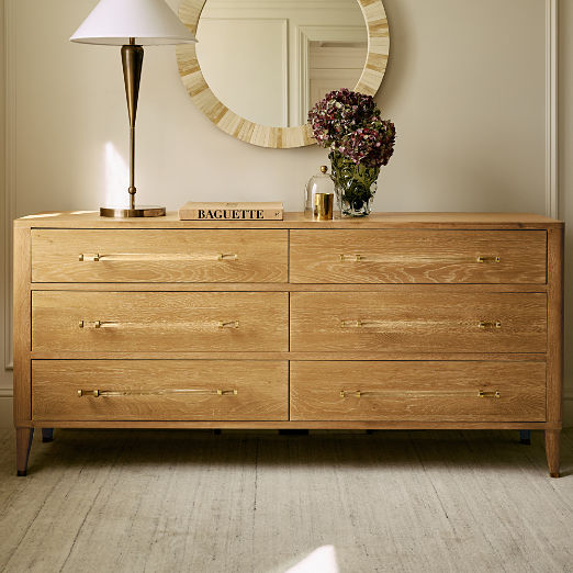 Probst 72" Oak 6-Drawer Dresser