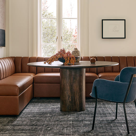 Viggo Round Dark Mango Wood Dining Table (42" - 60")