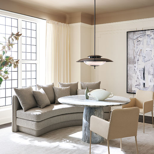 Duke Warm White Vegan Leather Dining Armchair