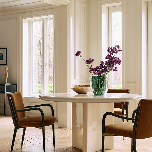 Vesper 55" Round White Resin Dining Table