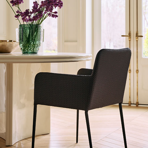 Duke Sienna Brown Vegan Leather Dining Armchairs Set of 4