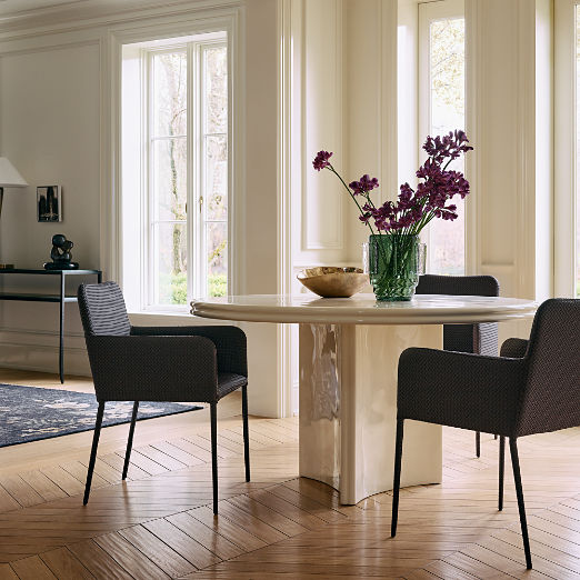 Duke Sienna Brown Vegan Leather Dining Armchair