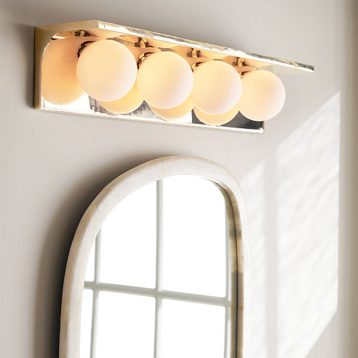 Aqua Virgo Unlacquered Brass 4-Light Wall Sconce