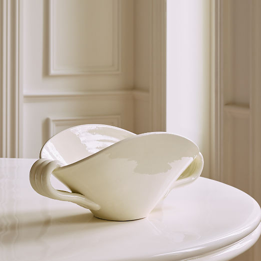 Chiara White Ceramic Vase