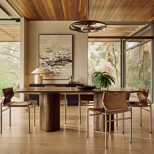 Viggo 84" Rectangular Dark Mango Wood Dining Table