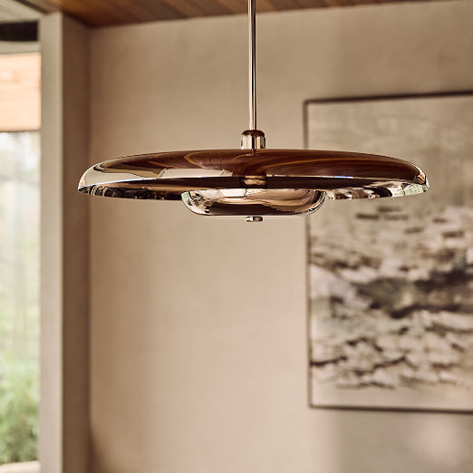 Tennant Polished Nickel Pendant Light 24"