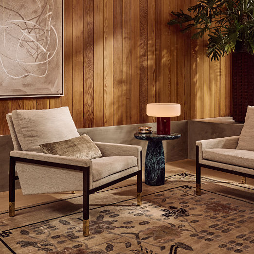 Boks Ivory Performance Fabric Accent Chair by Steen Østergaard