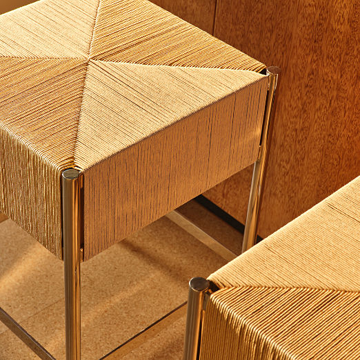 Haulm Natural Danish Cord Bar Stool by Kravitz Design