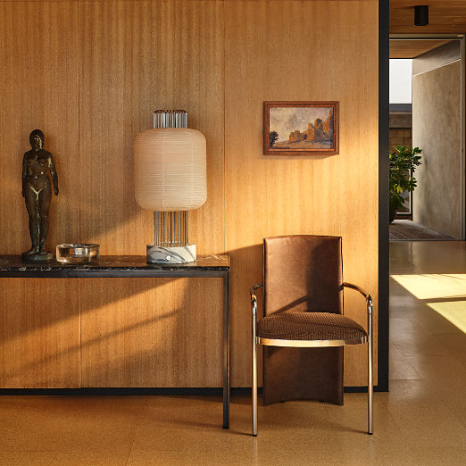 Rohe 60" Black Marble Console Table by Kravitz Design