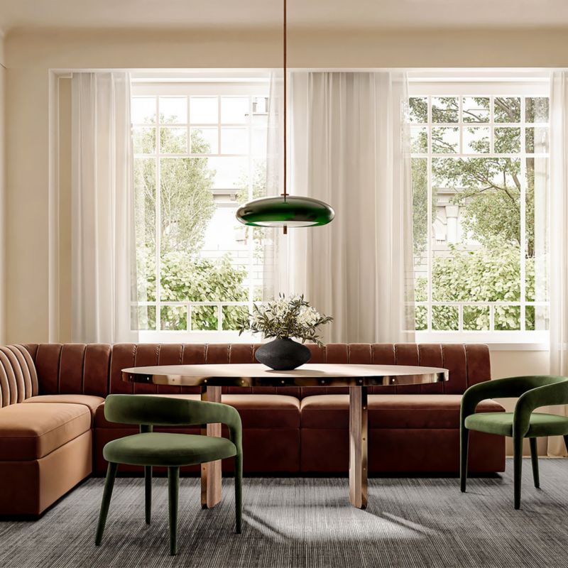 Albertine 72" Oval Oak and Unlacquered Brass Dining Table by goop - image 1 of 11